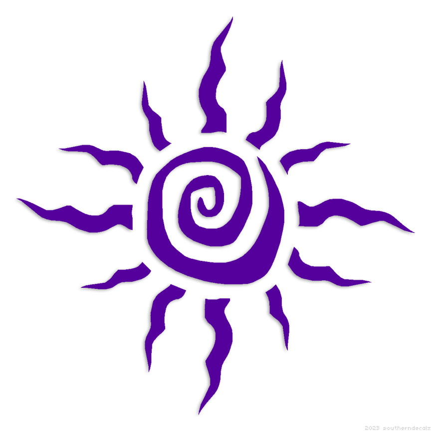 Tribal Sun - Decal Sticker - Multiple Colors & Sizes - ebn6637